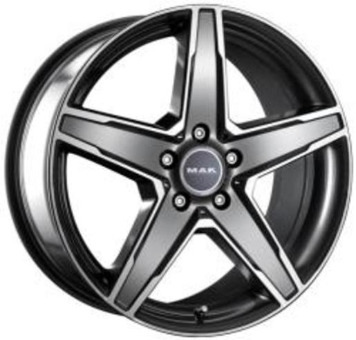 Mak Stern 8x18 5x112 ET 25 Dia 66,6 (Gun Metallic-Mirror Face) черный